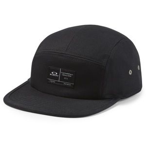 Oakley Latch 5 Panel Jet Black Skate Cap NWT